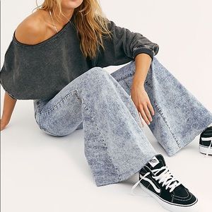 NWT Free people just float on acid wash flares